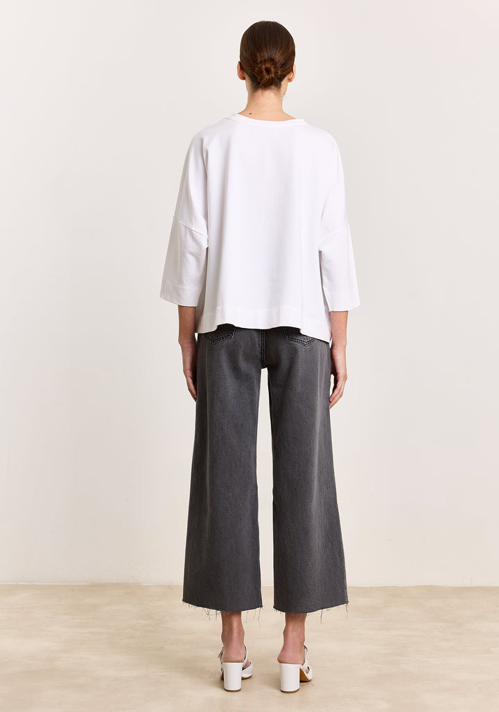 Madeline Cotton Stretch White