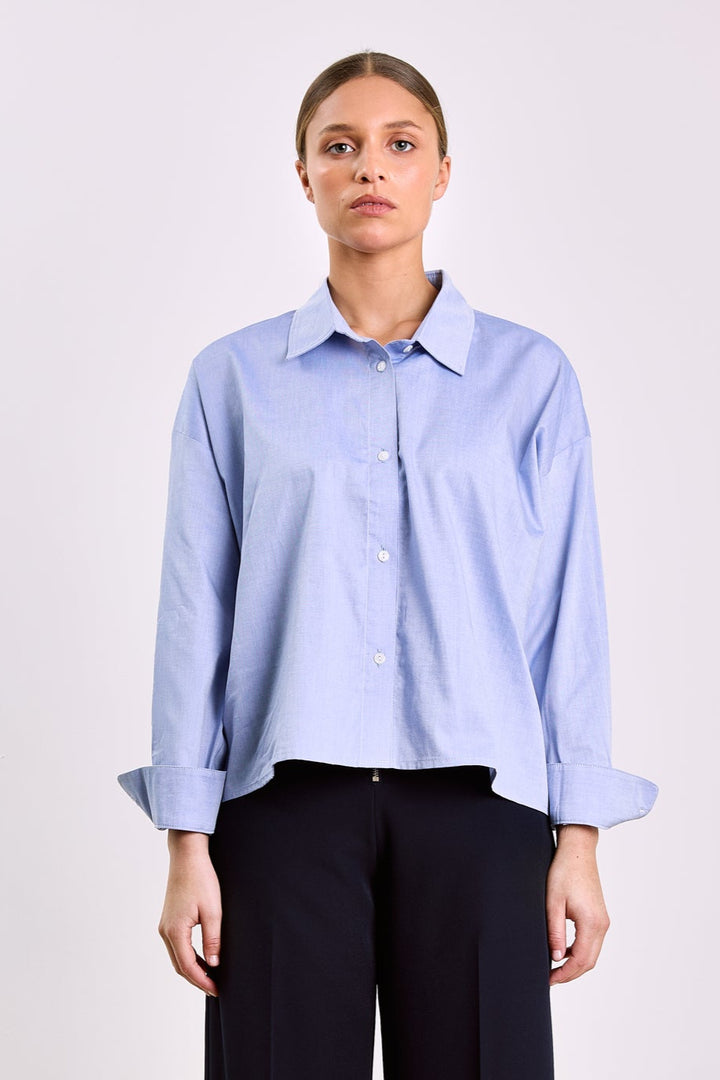 Florence Shirting Uni Mid Blue