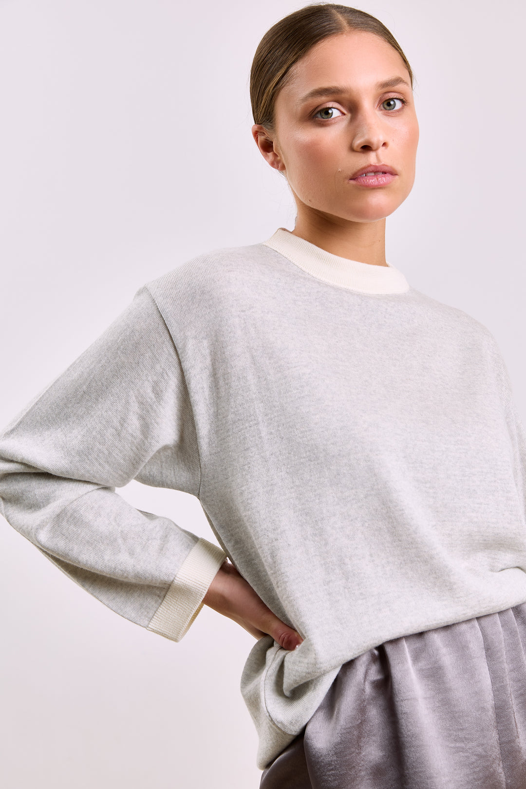 Steffi Basic Knit Light Grey