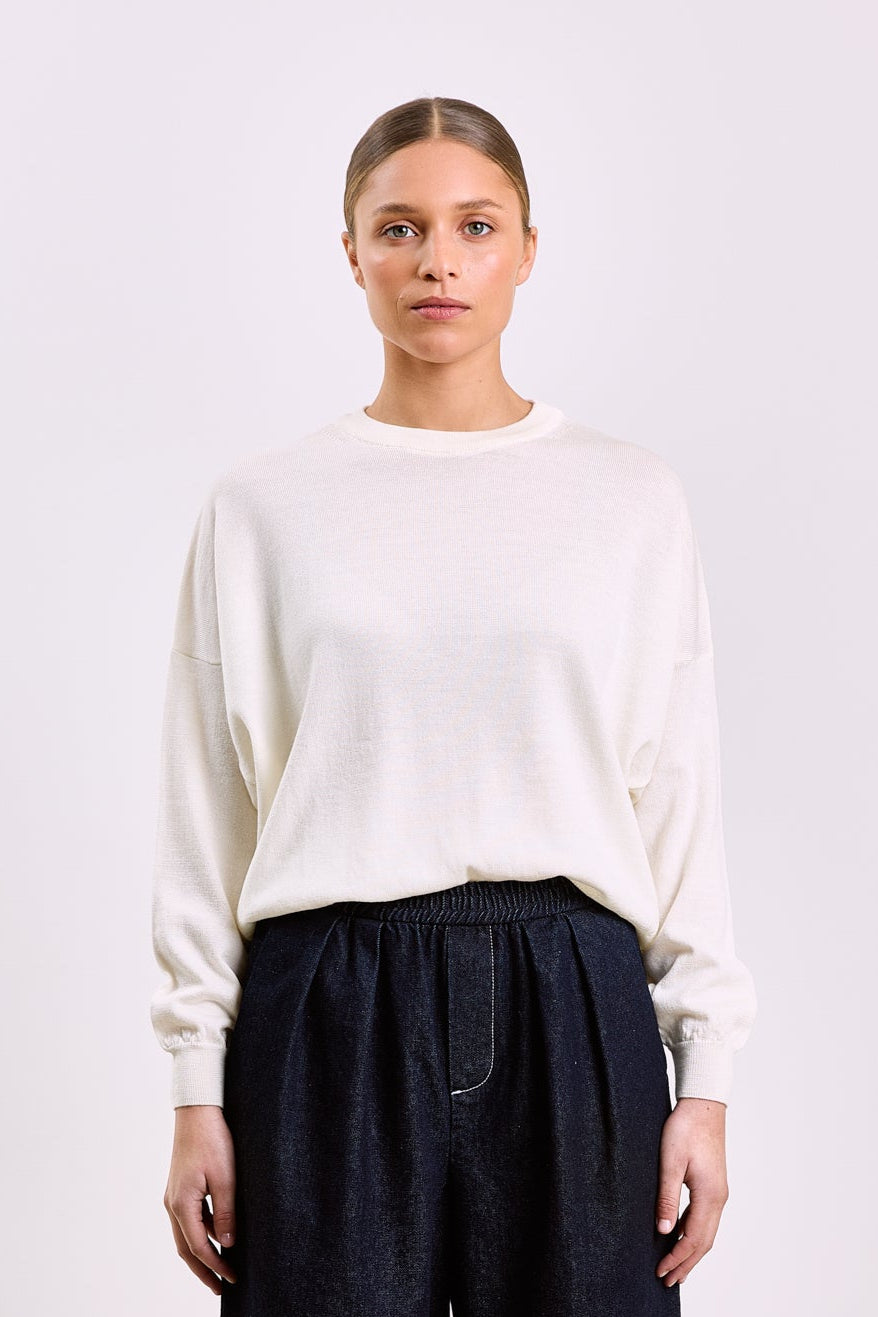 Stephanie Basic Knit Cream