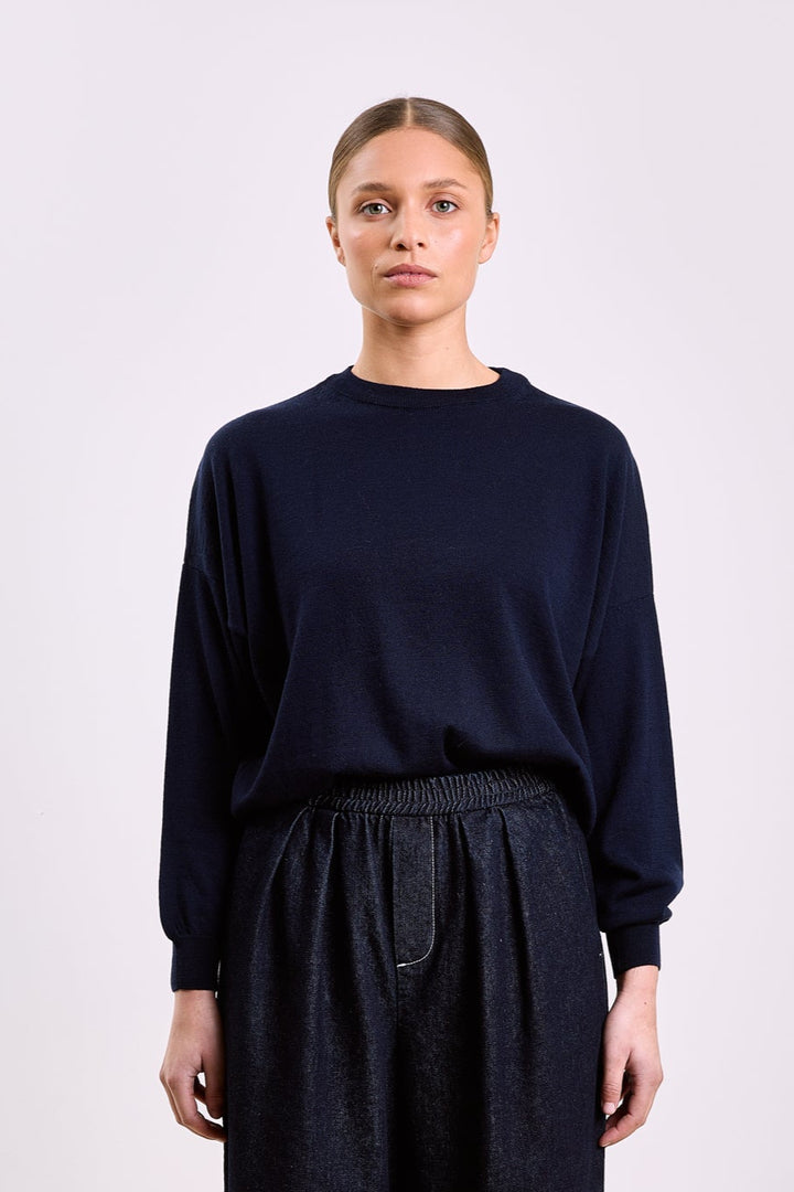 Stephanie Basic Knit Navy