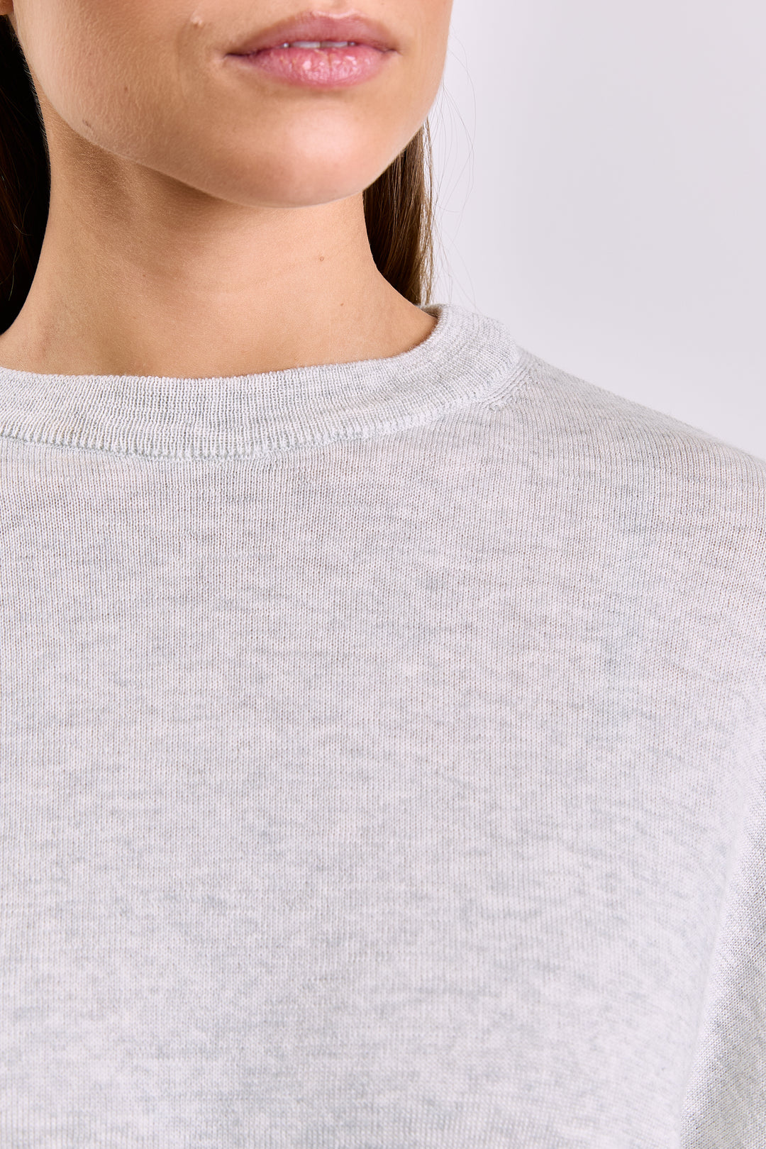Stephanie Basic Knit Light Grey