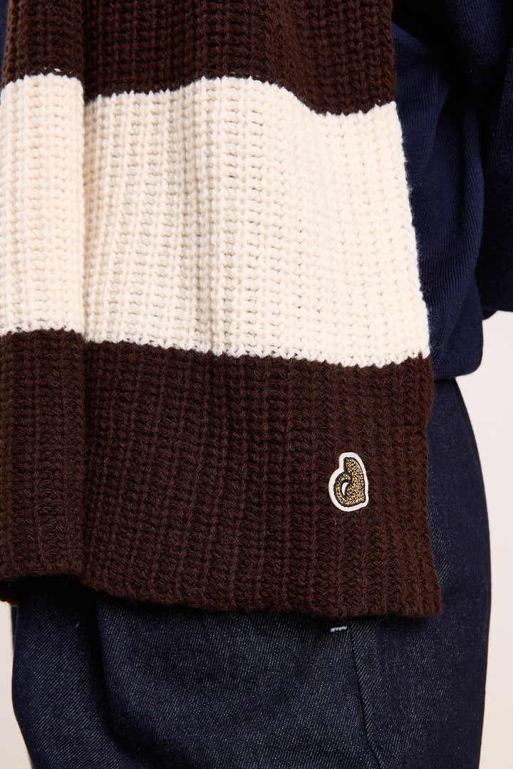 Pia Wool Blend - Brown/Off White