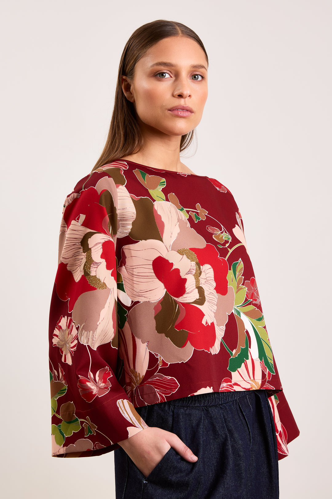 Margot Botanical Flower Burgundy