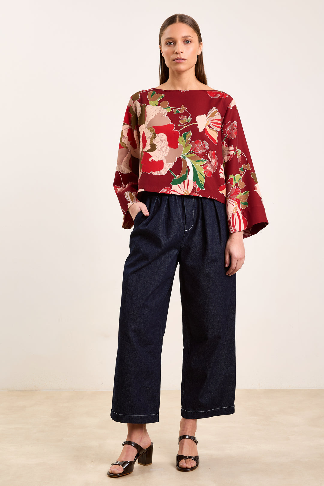 Margot Botanical Flower Burgundy