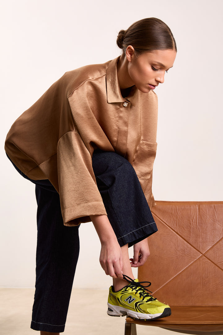 Yannick Brushed Uni Satin Caramel