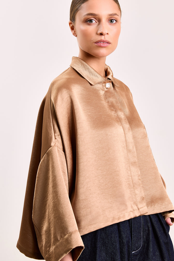 Yannick Brushed Uni Satin Caramel