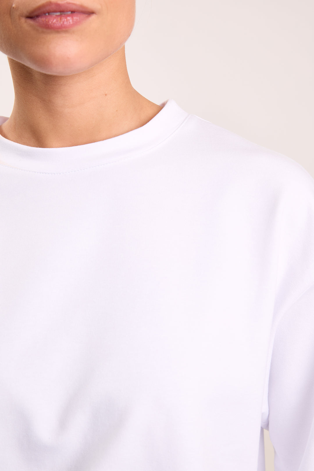 Lilly Light French Terry White