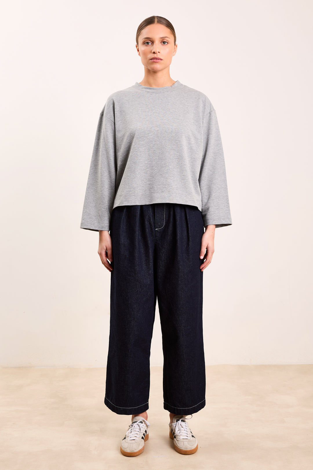 Lilly Light French Terry Mid Grey