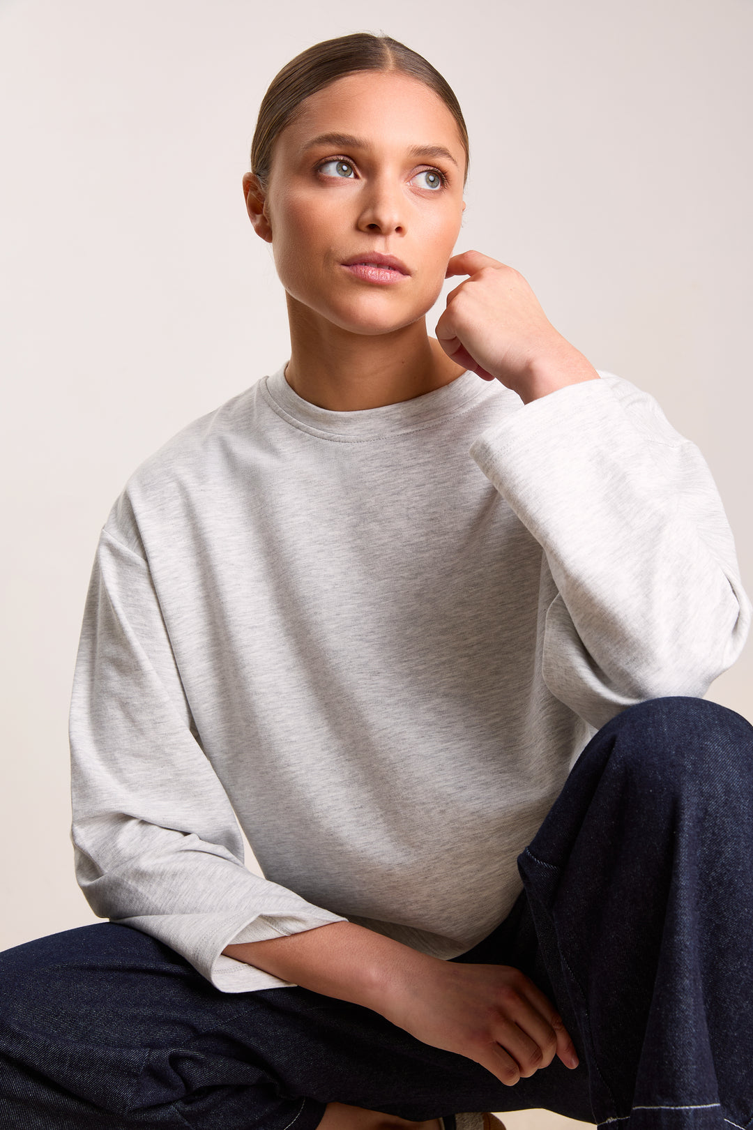 Lilly Light French Terry Light Grey