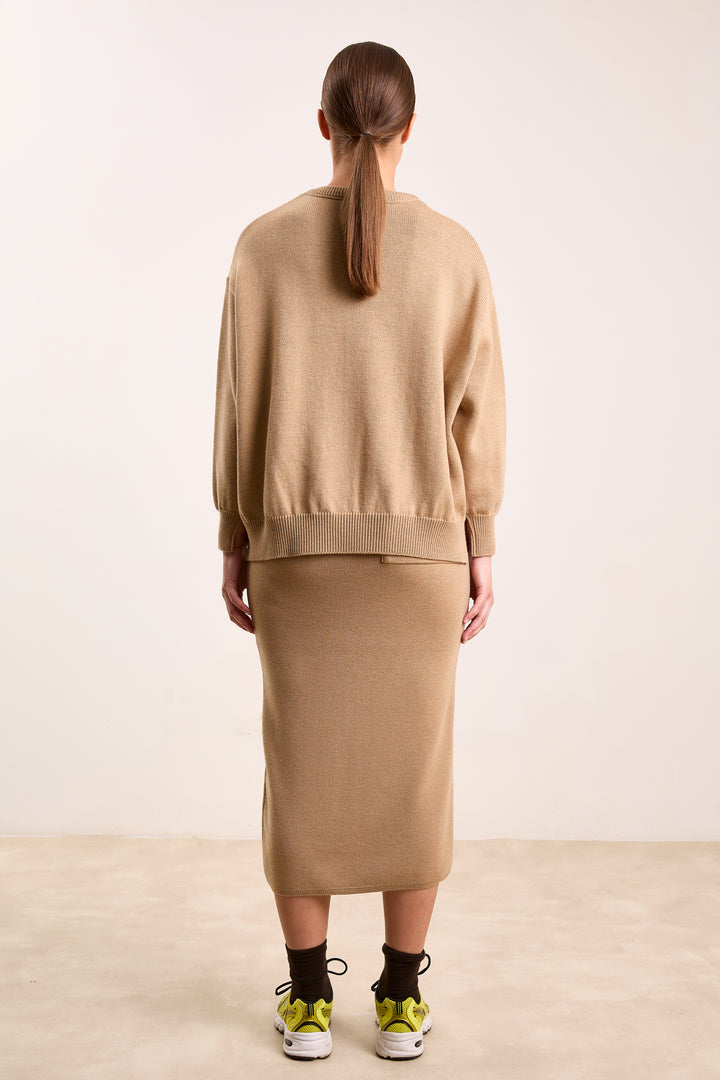 Larissa Basic Knit Camel