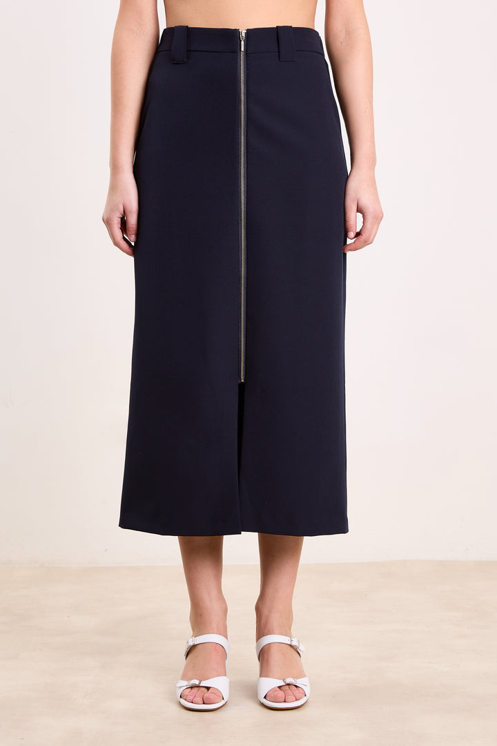 Andre Flowy Crepe Navy