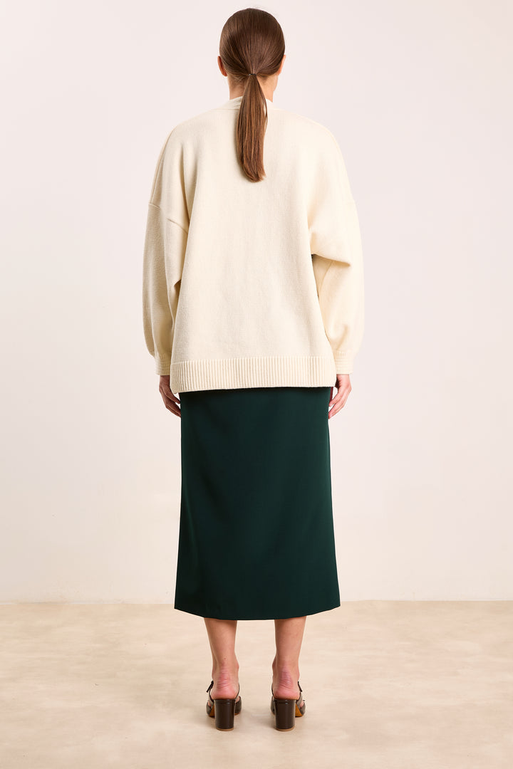 Mouche Wool Blend - Off White/Brown