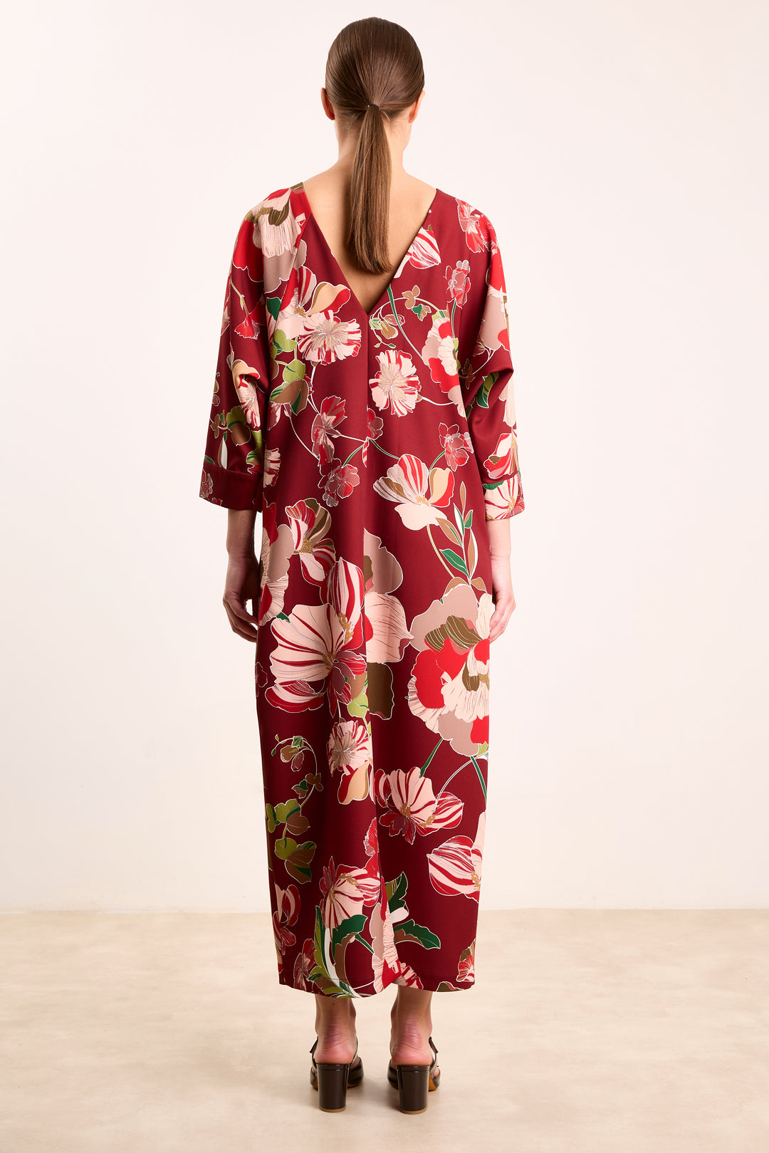 Jacqueline Botanical Flower Burgundy