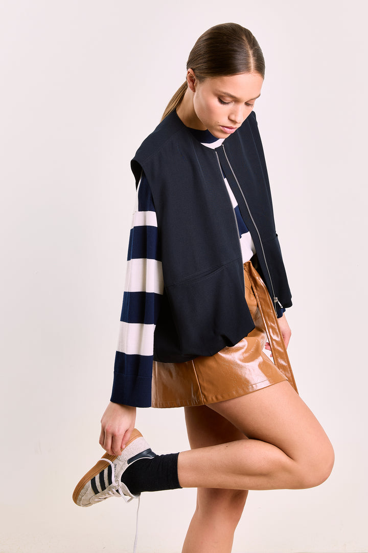 Sasha Merino Wool Navy/Off White