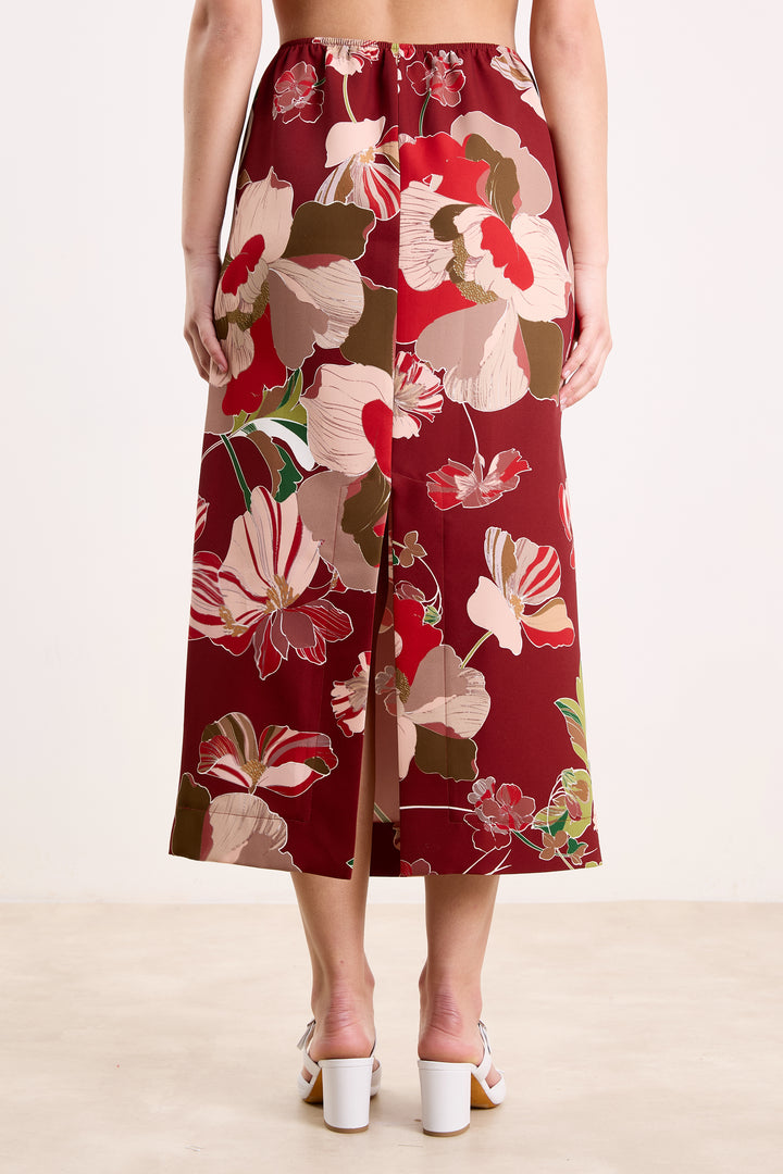 Eloise Botanical Flower Burgundy