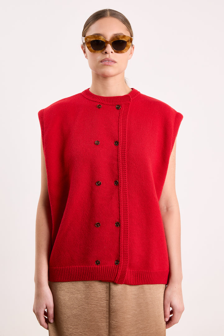 Max Wool Blend - Non Rib Red