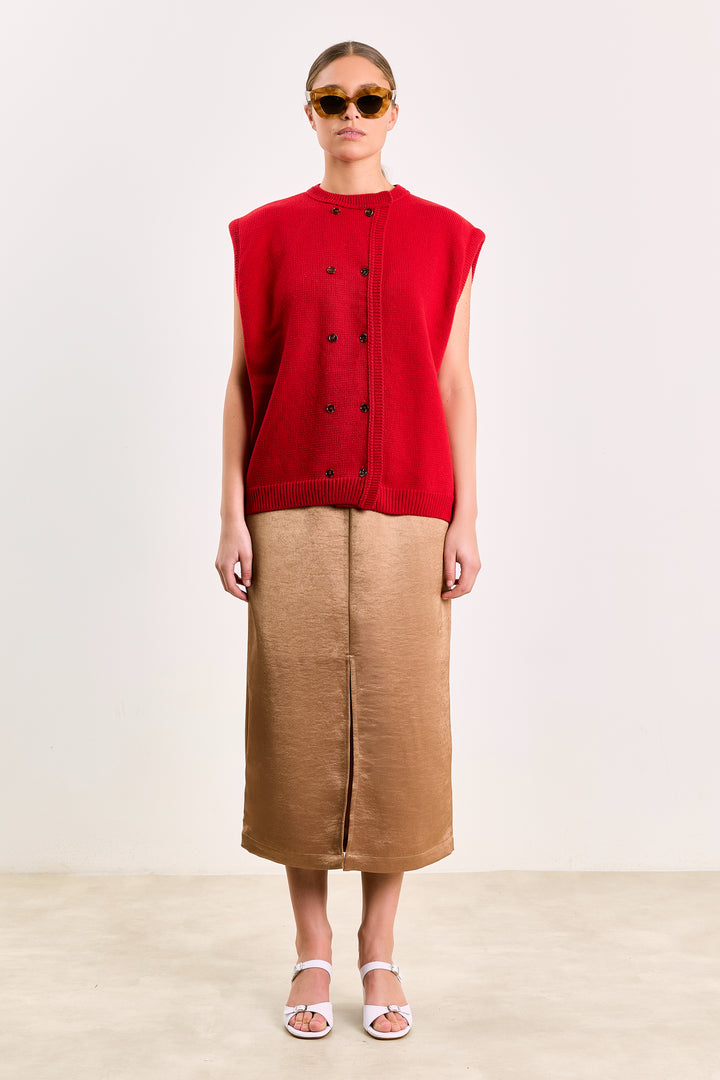 Max Wool Blend - Non Rib Red