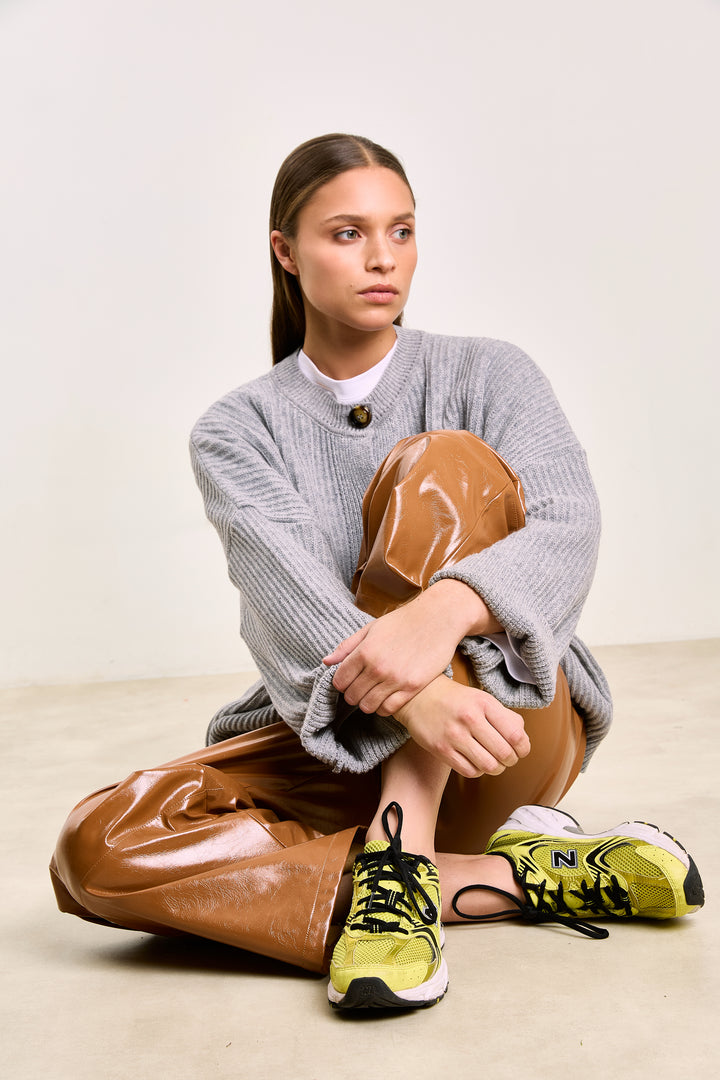 Peppa Wool Blend - Rib Light Grey