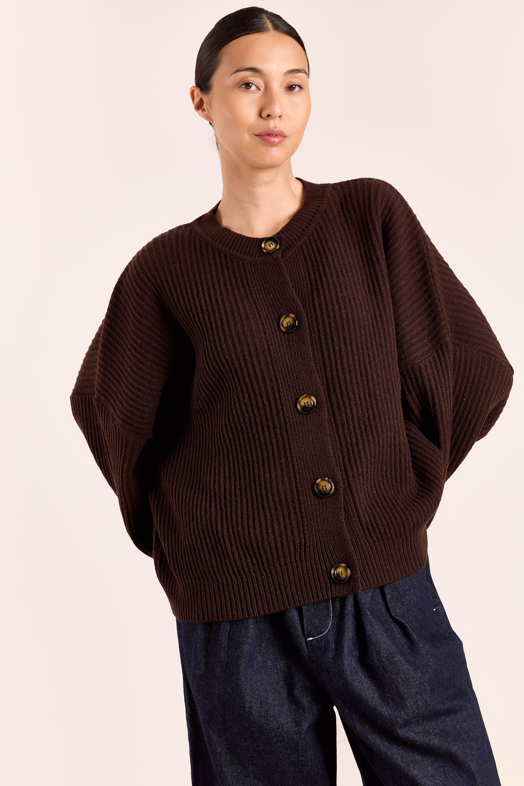 Peppa Wool Blend - Rib Brown