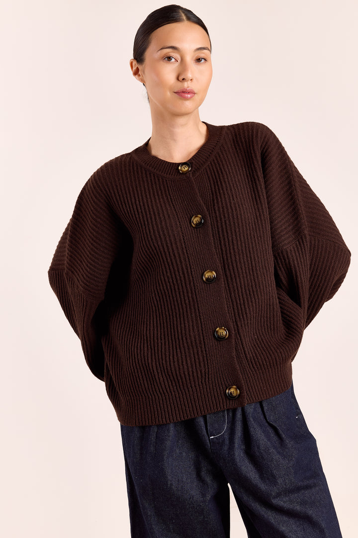 Peppa Wool Blend - Rib Brown