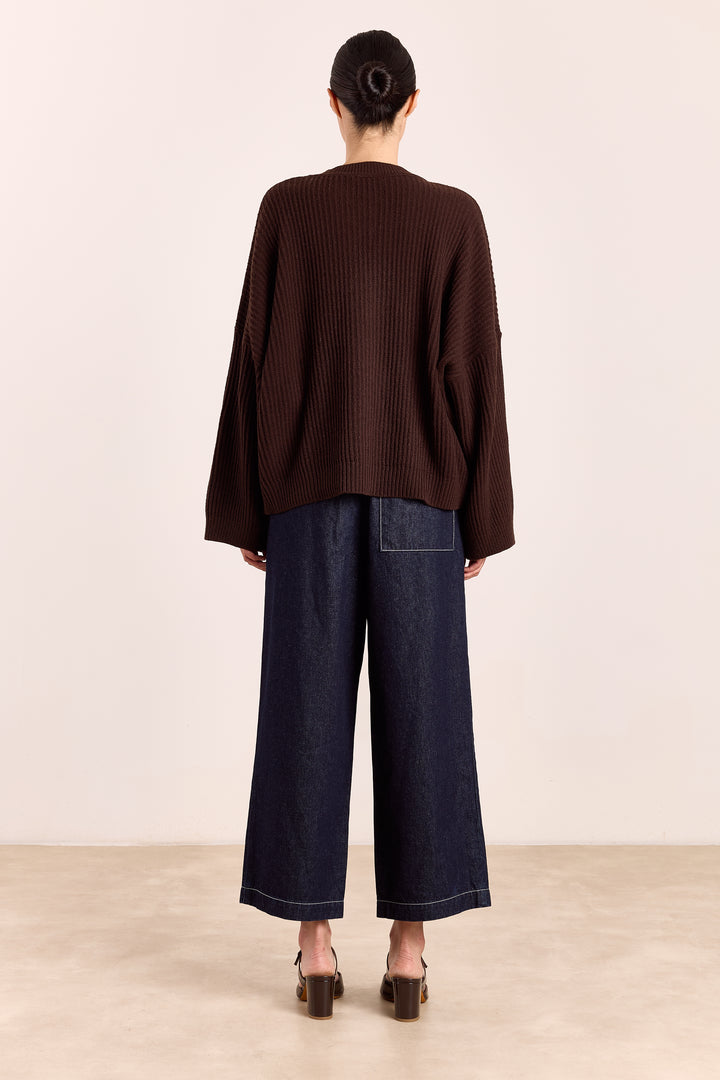 Peppa Wool Blend - Rib Brown