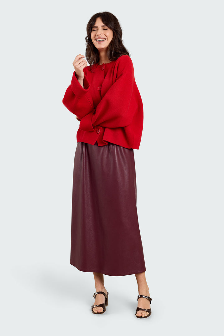 Annabel Vegan Leather Burgundy