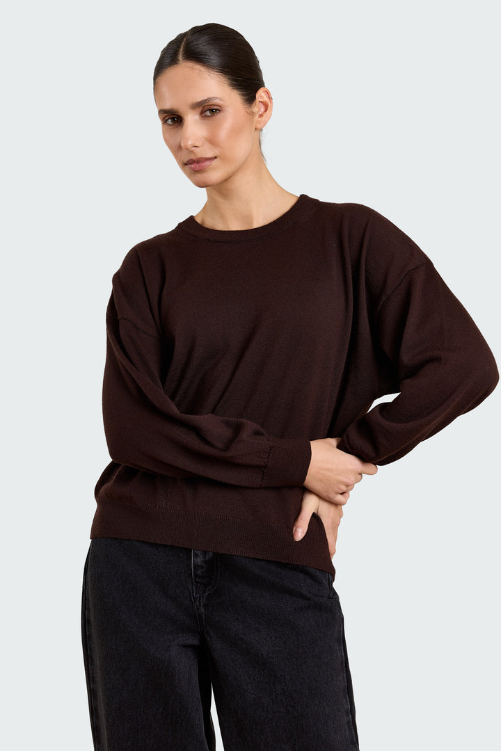Stephanie Basic Knit Brown