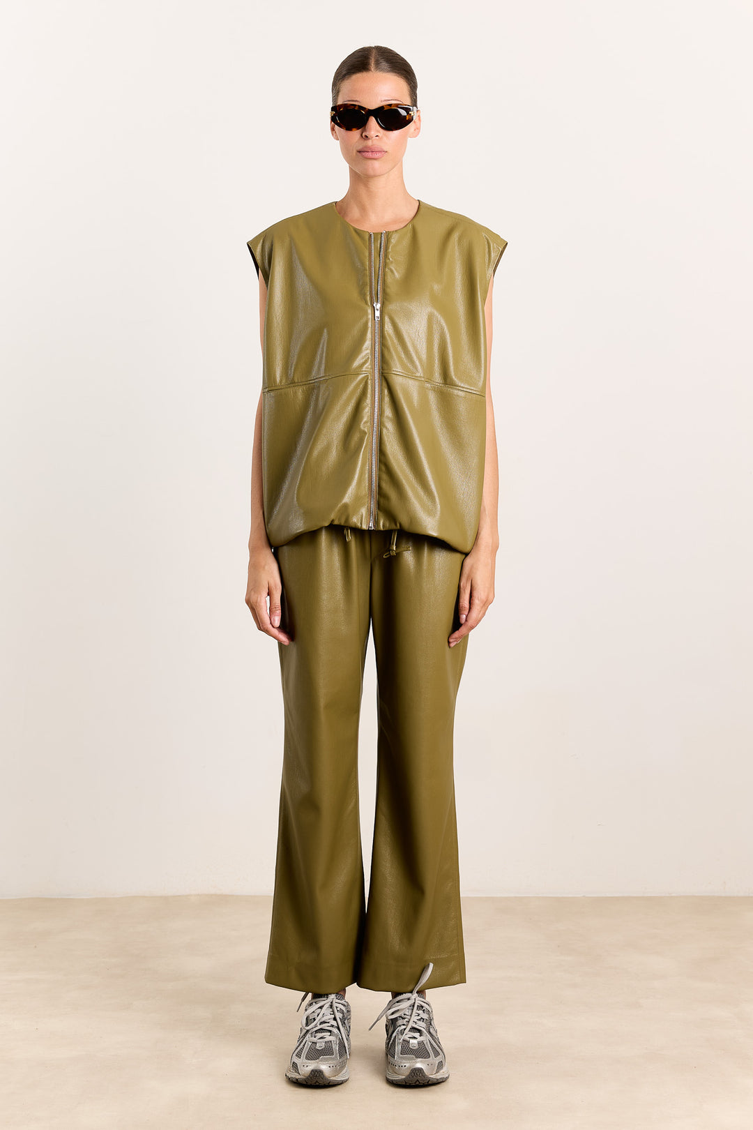 Odette Vegan Leather Olive