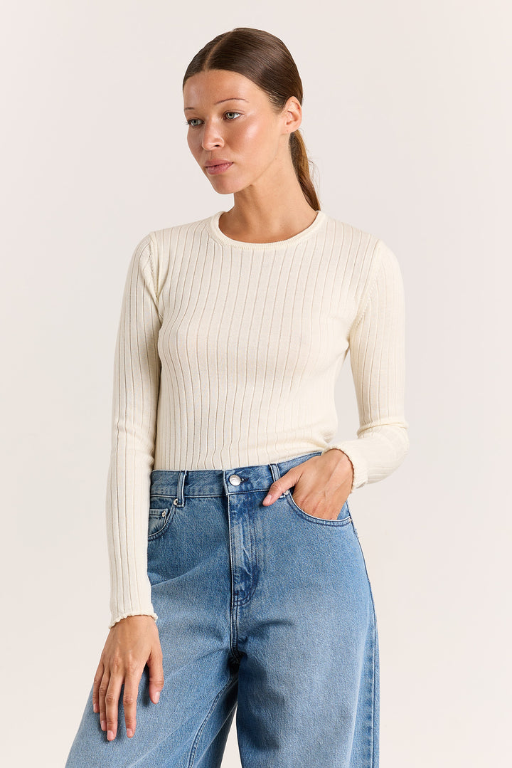 Dana Rib Merino Ecru