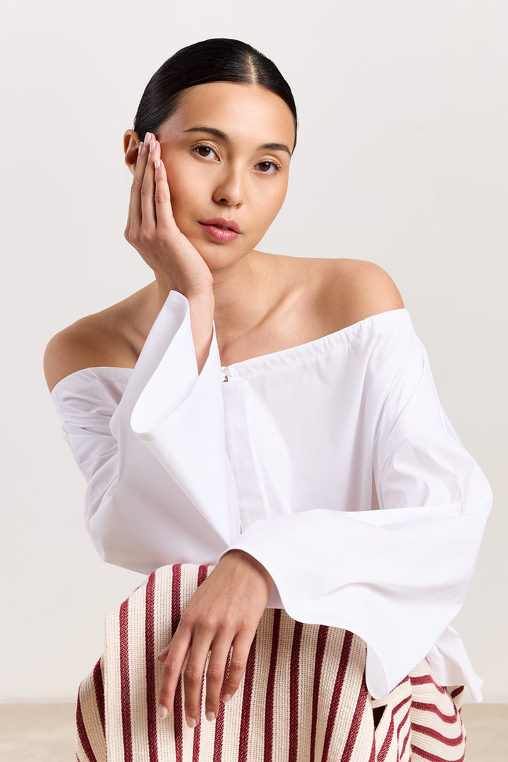 Anais Iron Shirting White
