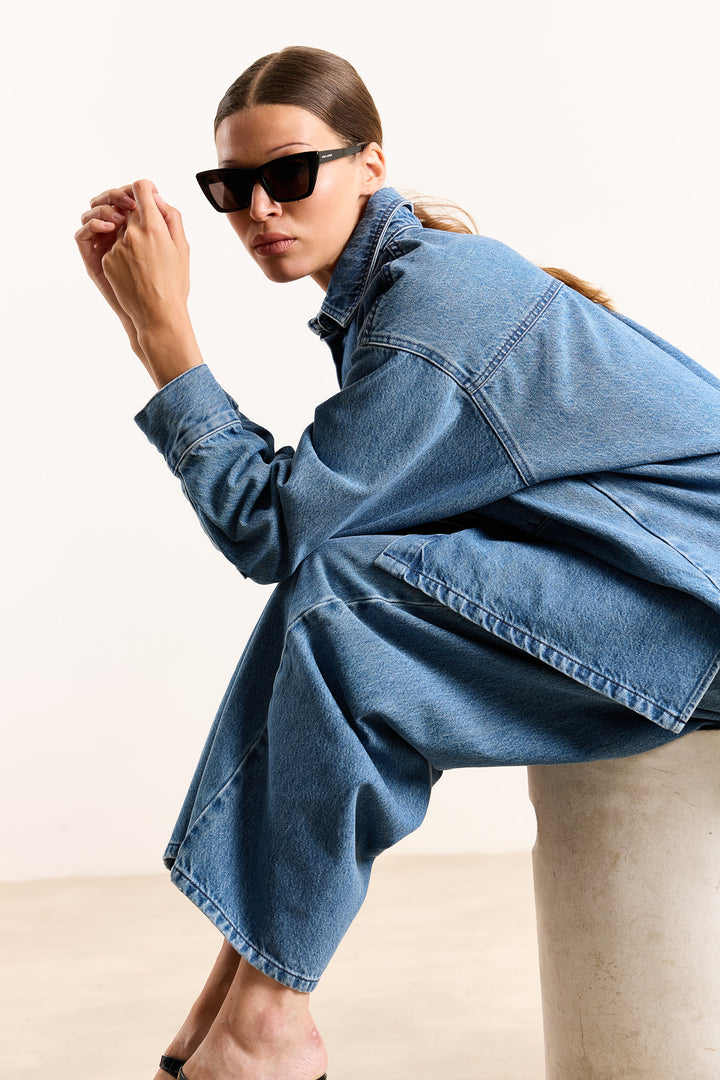 Vicky Rigid Denim Clear Blue