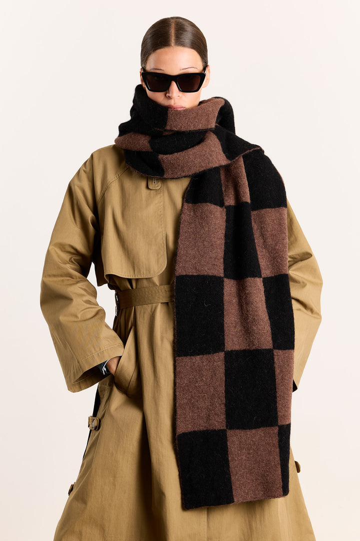 Suzy Checkerboard Brown - Black