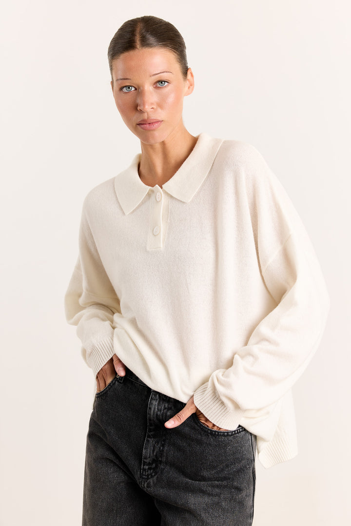 Stacy Cashmere Ecru