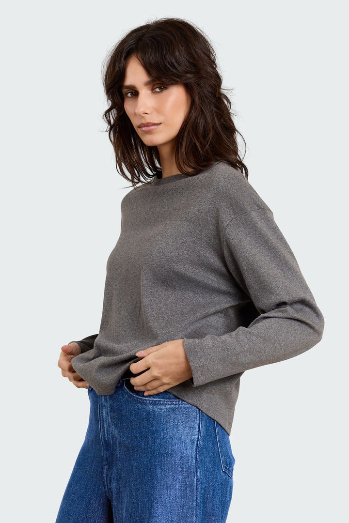 Lila Solid Jersey Grey Melange