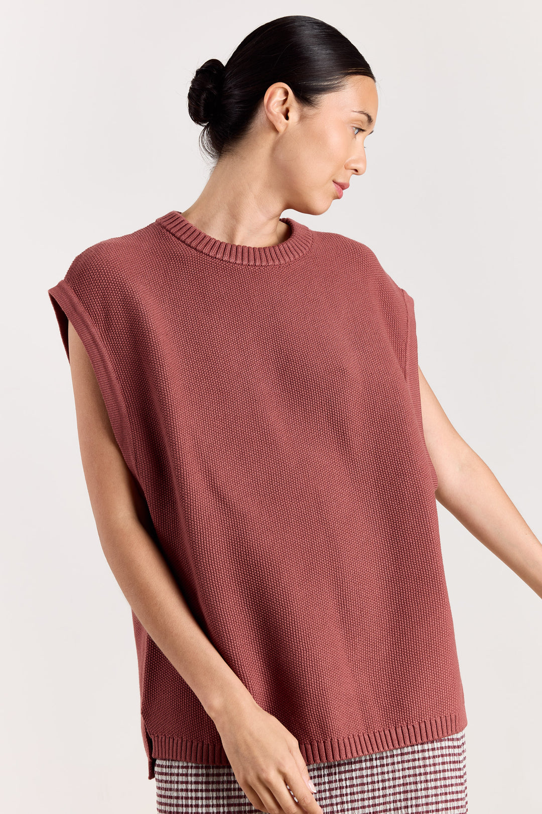Ashley Summer Knit Marsala Red