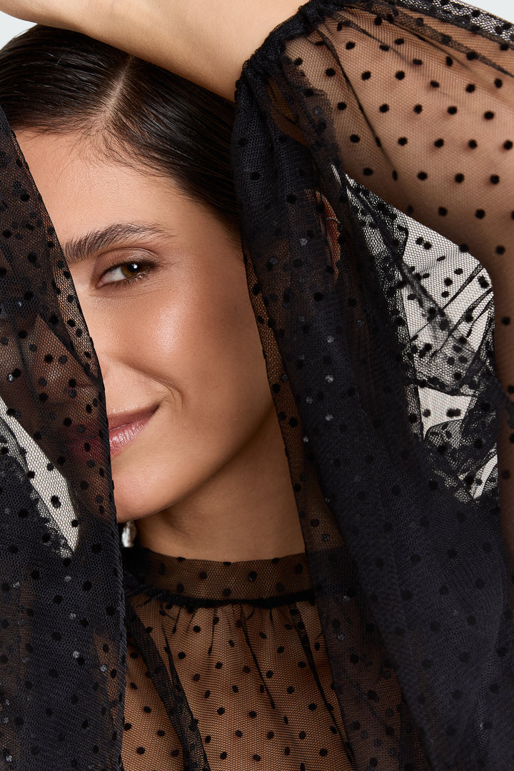 Ibe Tulle Dot Black