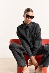 Vicky Rigid Denim Overdye Black