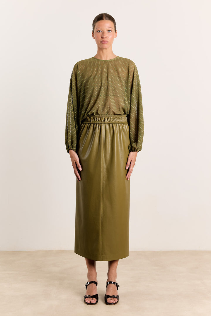 Beatrice Vegan Leather Olive