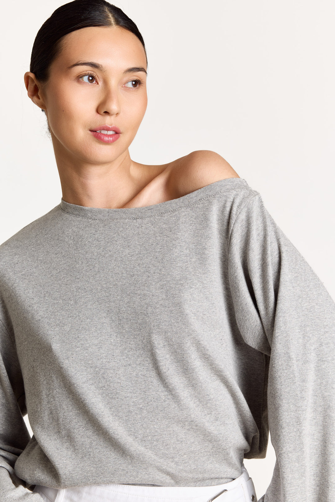 Archie T-shirt Uni Solid Grey Melange
