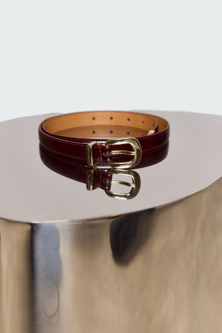 Albin Shiny Leather Burgundy