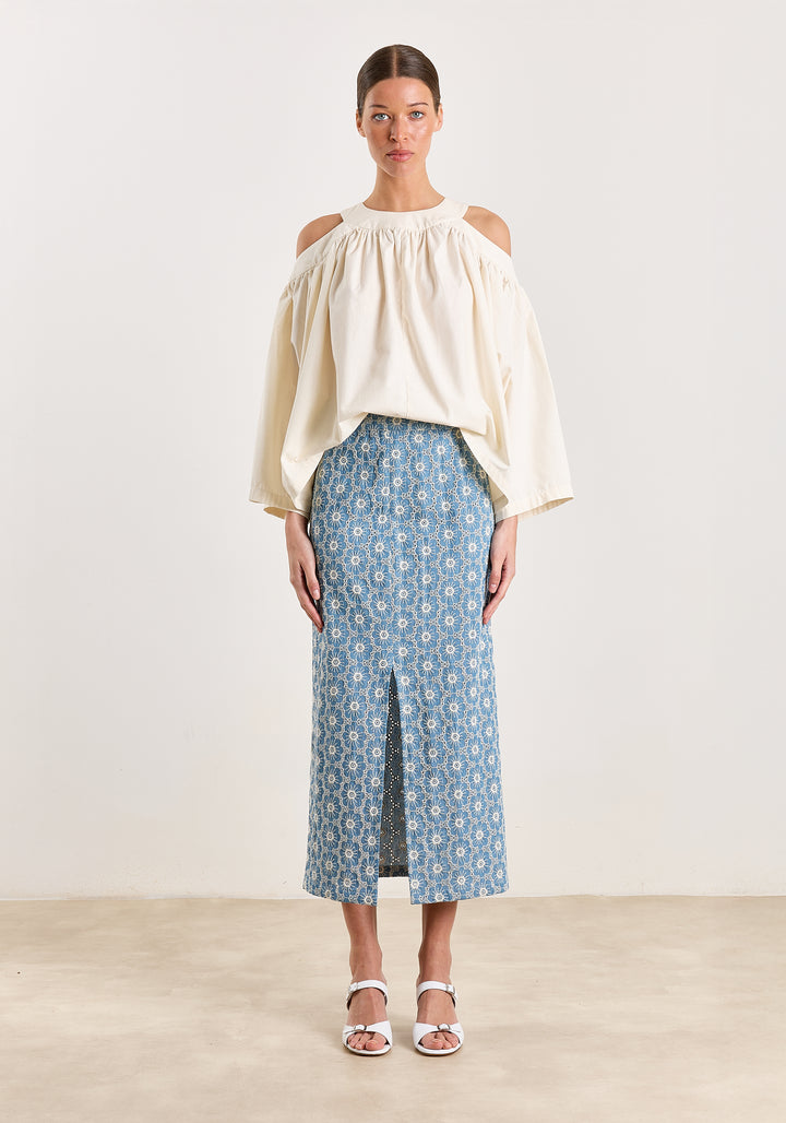 Celine Denim Flower Blue