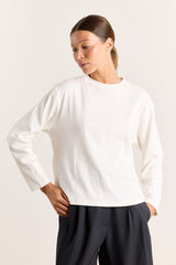 Lila Rib Jersey Off White