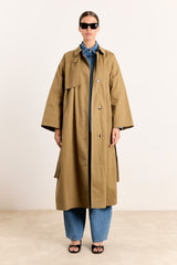 Christel Cotton Trench Olive