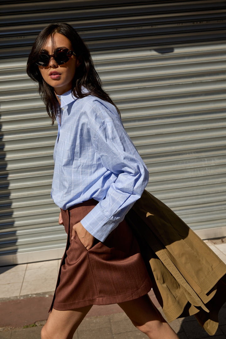 Laura Shirting Stripes Light Blue