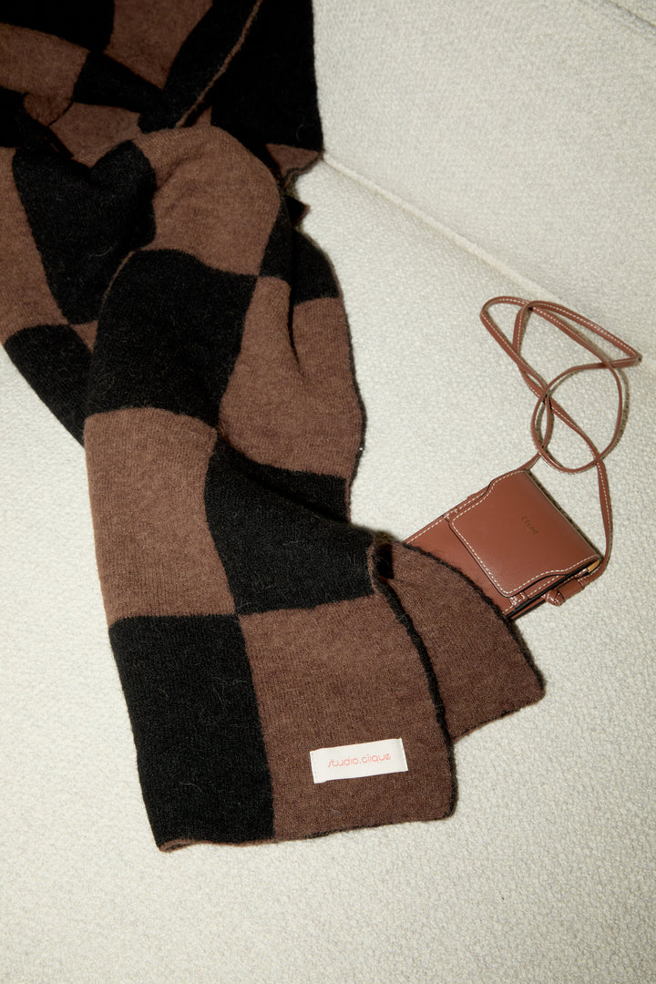 Suzy Checkerboard Brown - Black