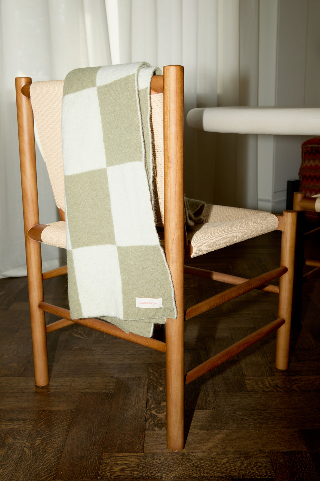 Suzy Checkerboard Green - Off White