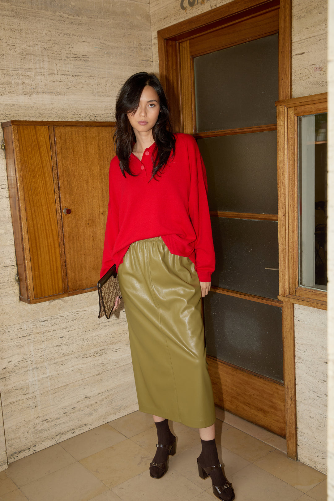 Beatrice Vegan Leather Olive