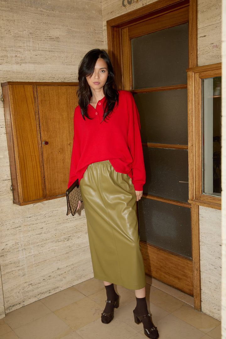 Beatrice Vegan Leather Olive
