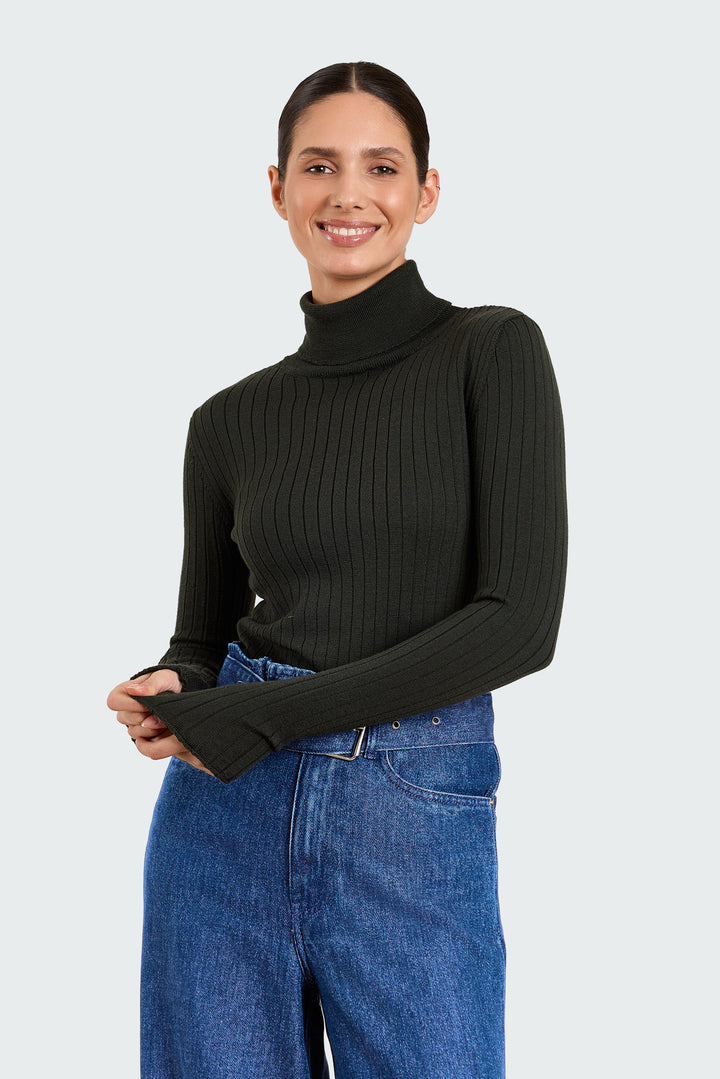 Dahlia Extrafine Merino Military